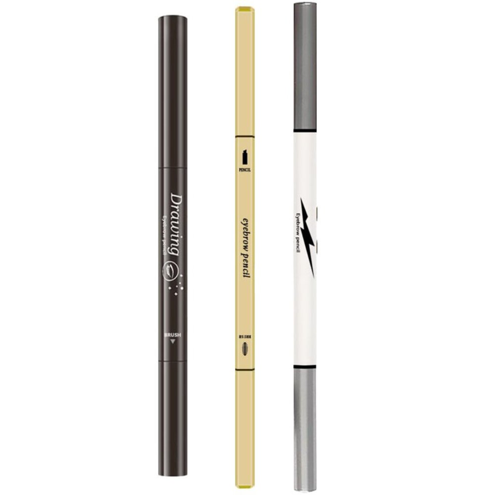 NEW! ETEDES 3 Different Eyebrow Pencils 3-in-1:Pencil Dark Brown Natural Looking